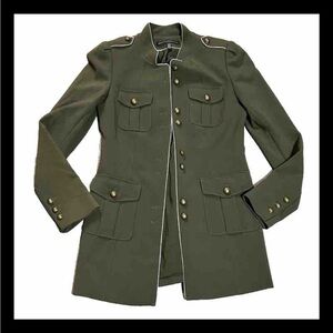 WHBM Army Green Military Blazer Size XXS